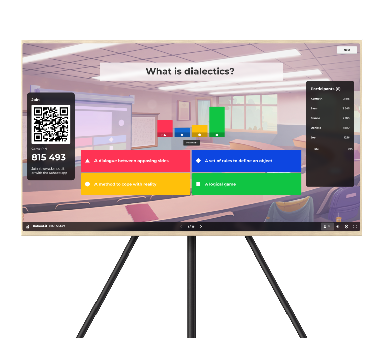 Kahoot screen