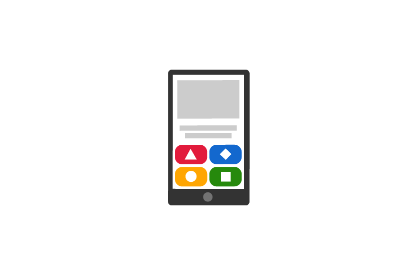 Illustration of kahoot answer on mobile device